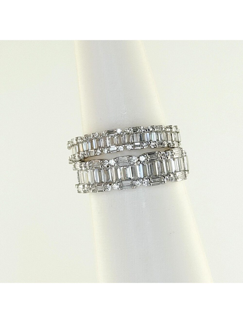 Bomb Party April 2pc Ring Sz 8 "Couture Clarity" Clear Cz on Rhodium